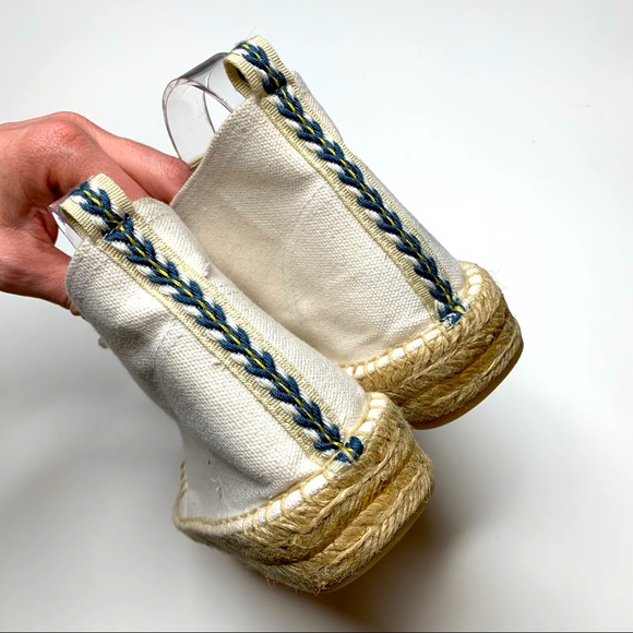 SOLUDOS Canvas Espadrille Lace Up Sneakers White Hi-Top Size 8 - Picture 5 of 9
